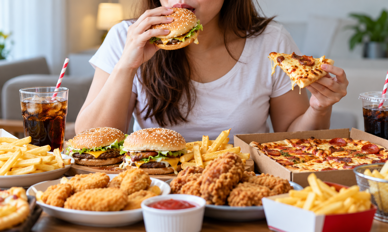 Fast food and sugary drinks